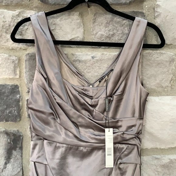 Grey silk dress - Picture 3 of 6